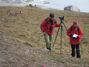 Kjell Tore and Cecilia checking nests