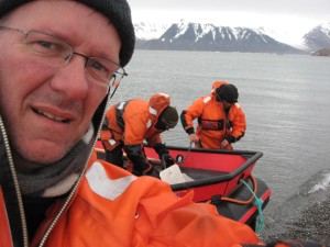 preparing the boat at the island and the first picture of me