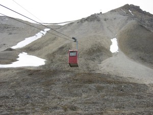 the cable cart goes up for a test run