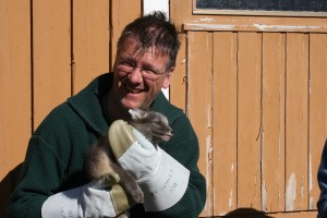 Maarten with puppy