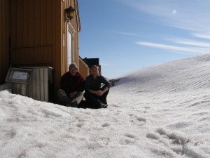 in front of the station